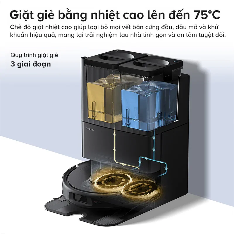 Robot hút bụi lau nhà Roborock Qrevo S Pro-Trắng