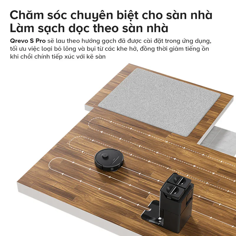 Robot hút bụi lau nhà Roborock Qrevo S Pro-Trắng