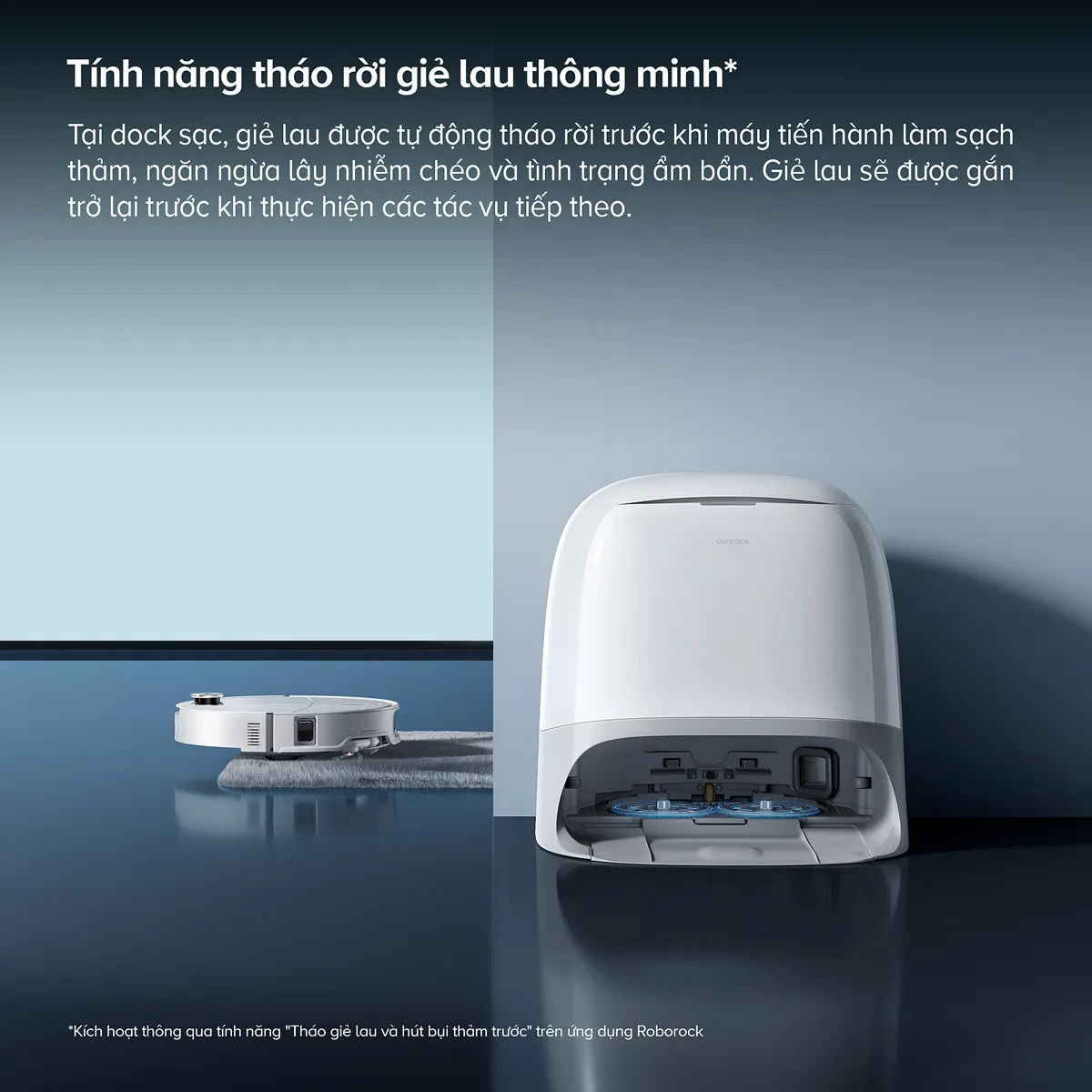 Robot hút bụi lau nhà Roborock Qrevo Curv 2 Pro Trắng