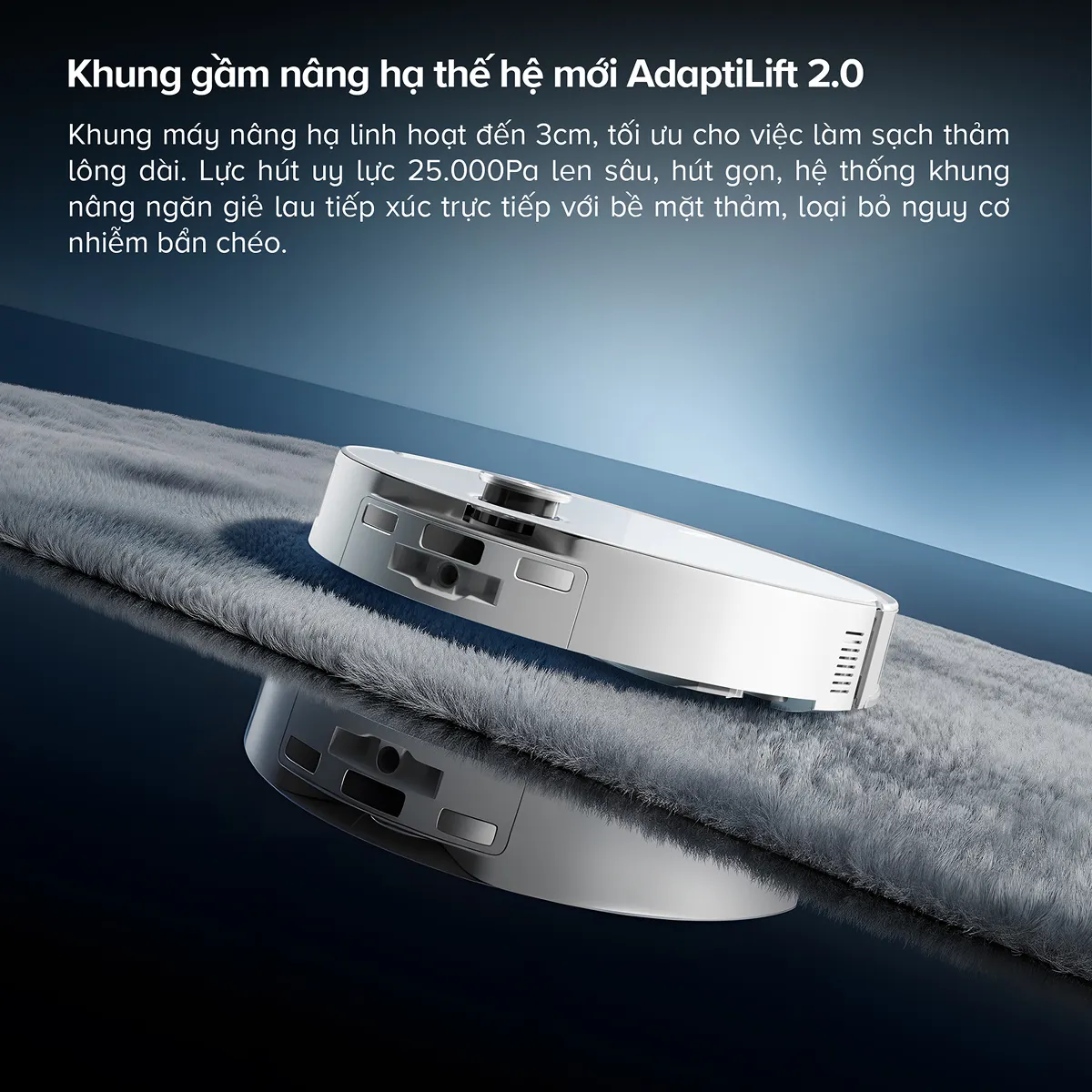 Robot hút bụi lau nhà Roborock Qrevo Curv 2 Pro Trắng