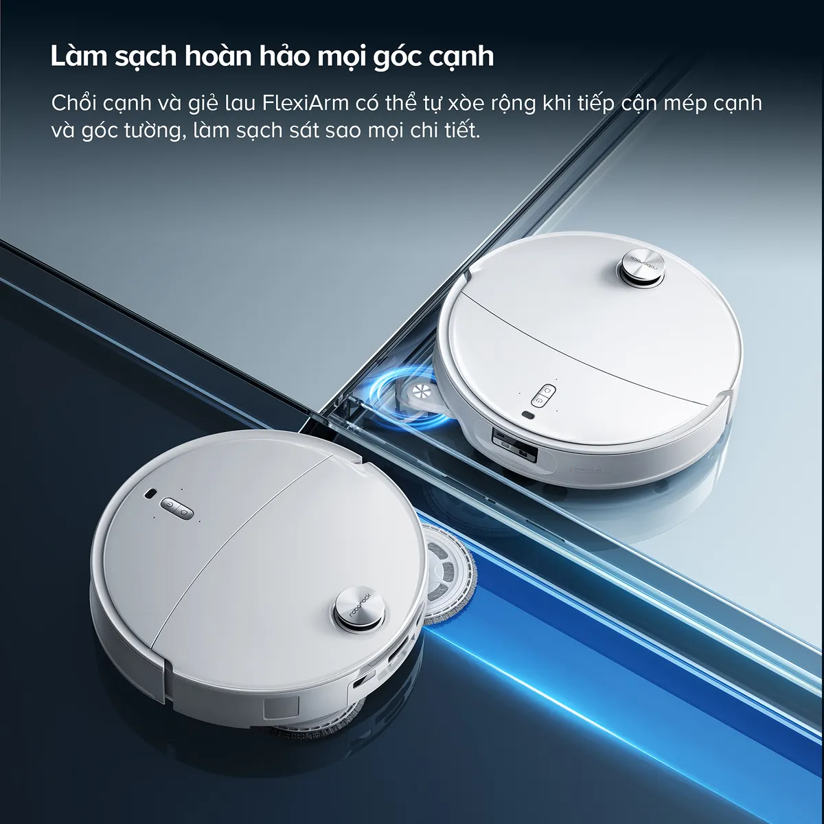 Robot hút bụi lau nhà Roborock Qrevo Curv 2 Pro Trắng