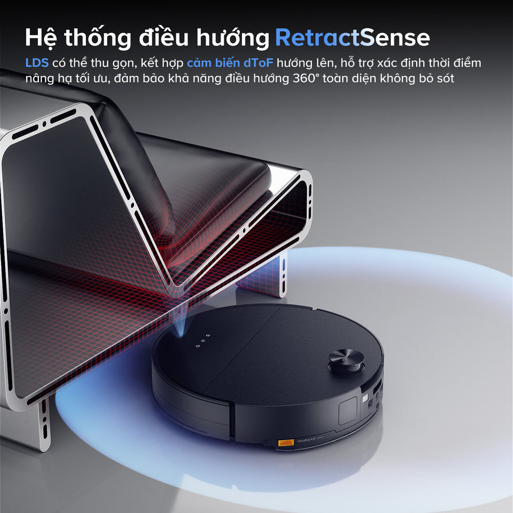 Robot hút bụi lau nhà Roborock Saros 10 Đen