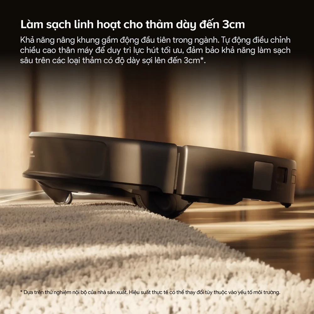 Robot hút bụi lau nhà Roborock Saros 20 Đen