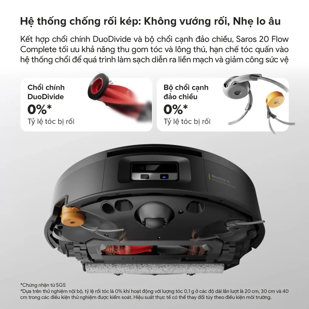 Robot hút bụi lau nhà Roborock Saros 20 Flow Complete