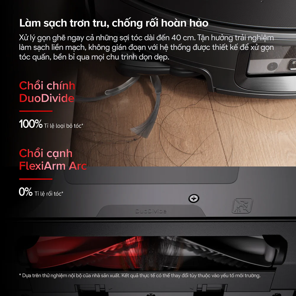 Robot hút bụi lau nhà Roborock Saros 20 Sonic Đen