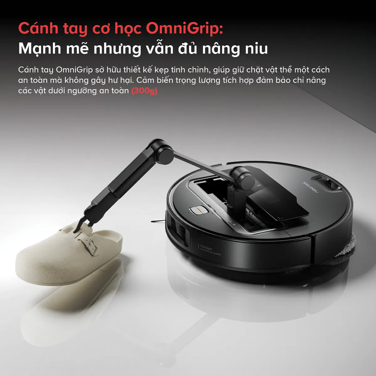 Robot hút bụi lau nhà Roborock Saros Z70 Đen