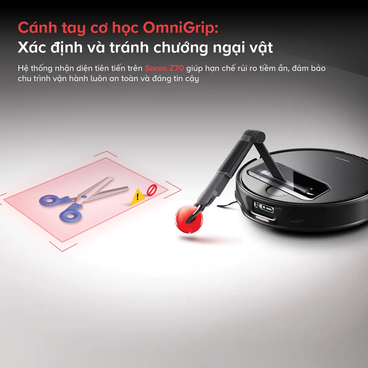 Robot hút bụi lau nhà Roborock Saros Z70 Đen