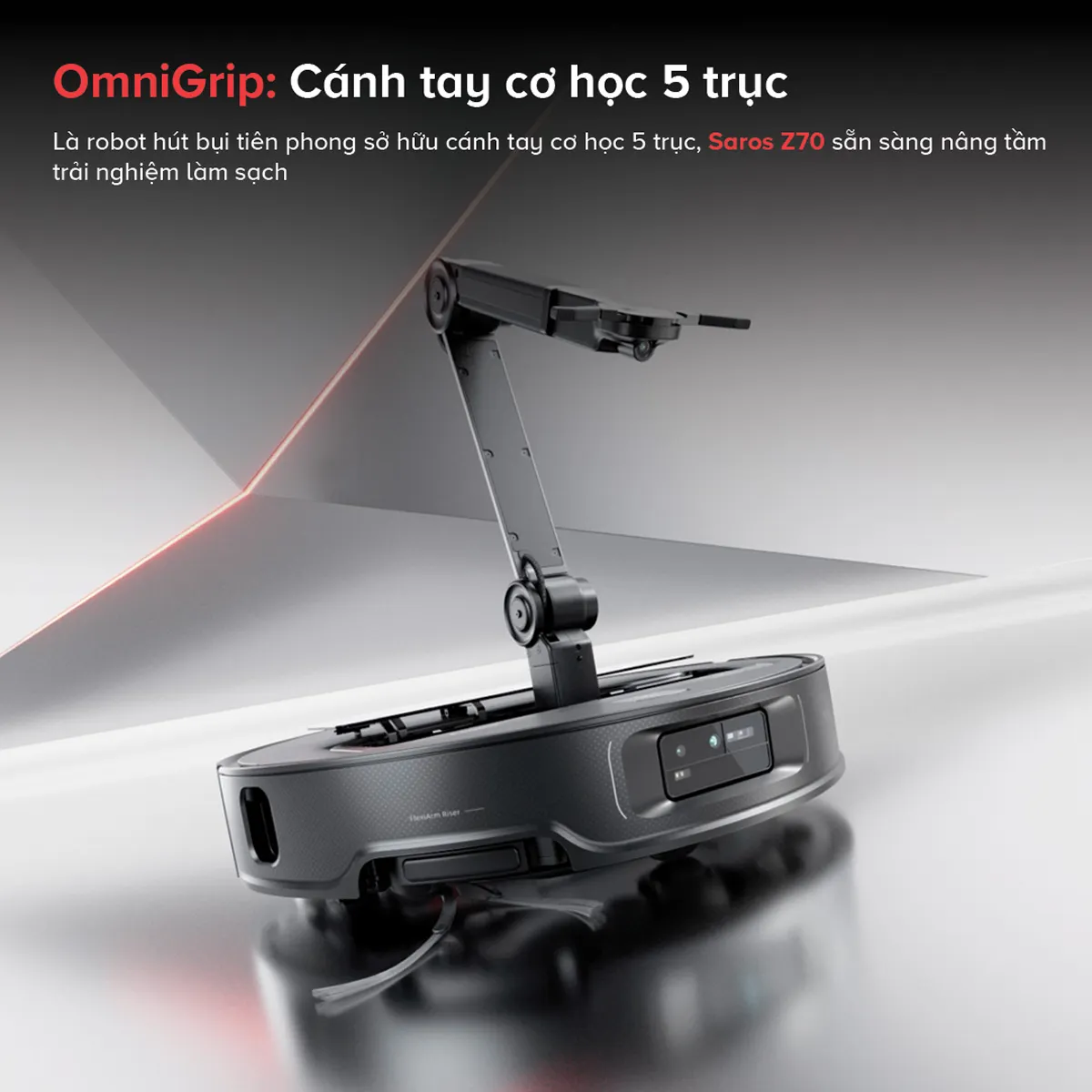 Robot hút bụi lau nhà Roborock Saros Z70 Đen