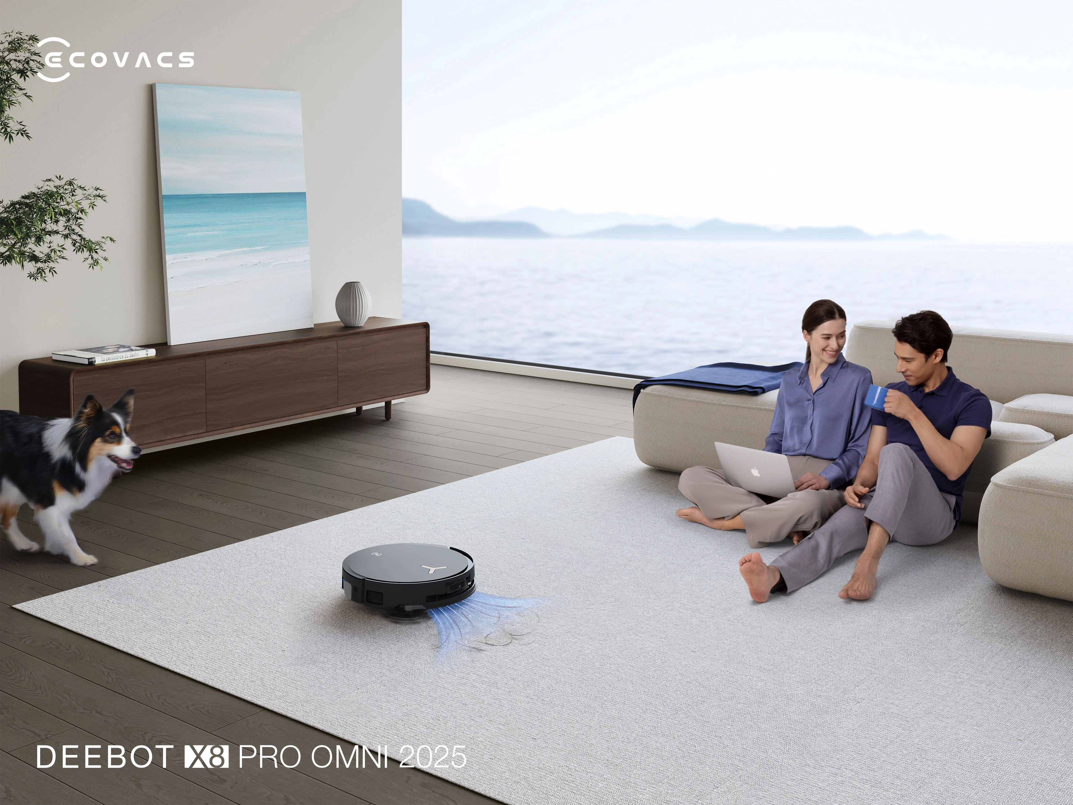 Robot hút bụi thông minh ECOVACS Deebot X8 PRO OMNI đen