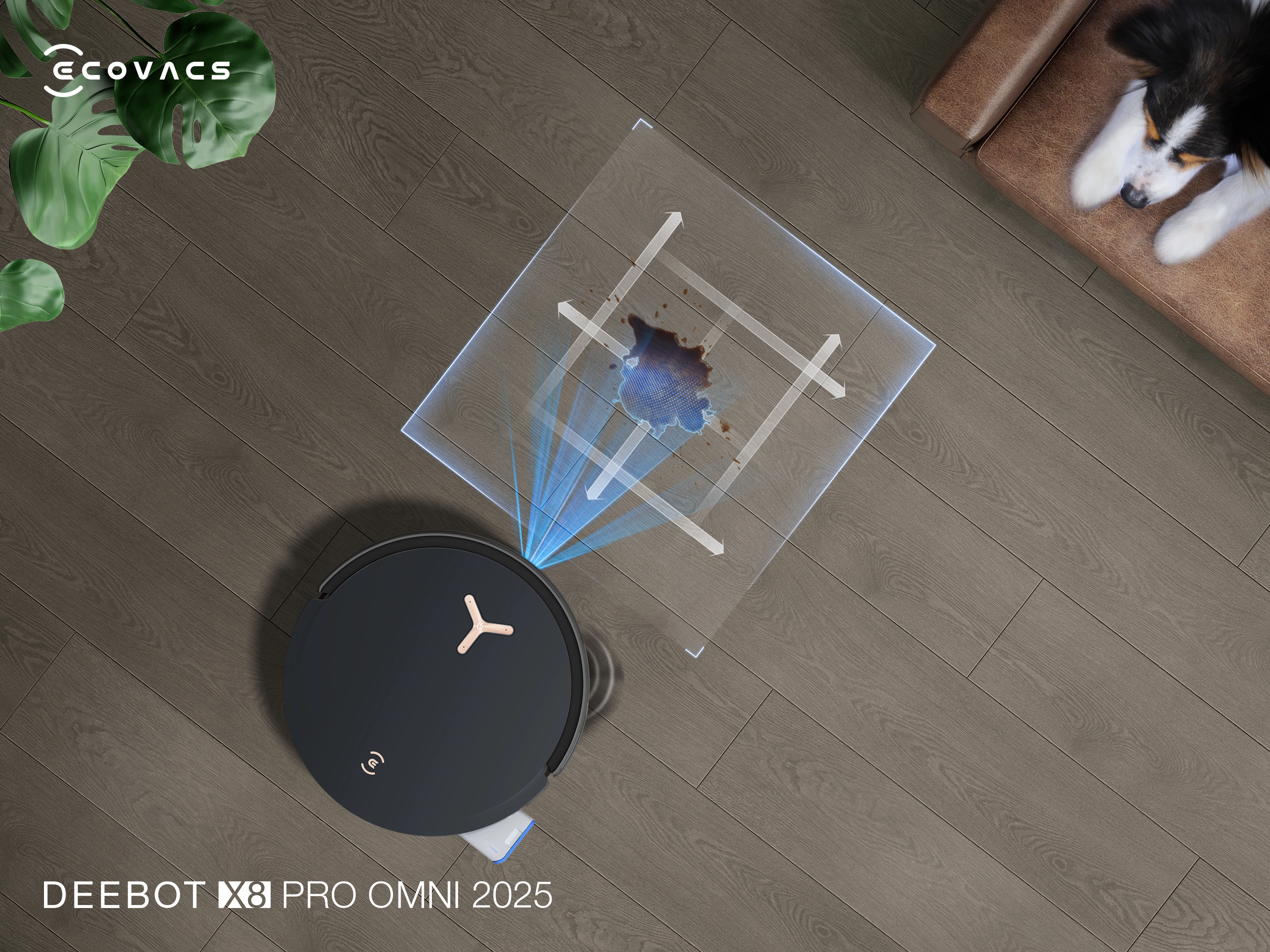 Robot hút bụi thông minh ECOVACS Deebot X8 PRO OMNI đen
