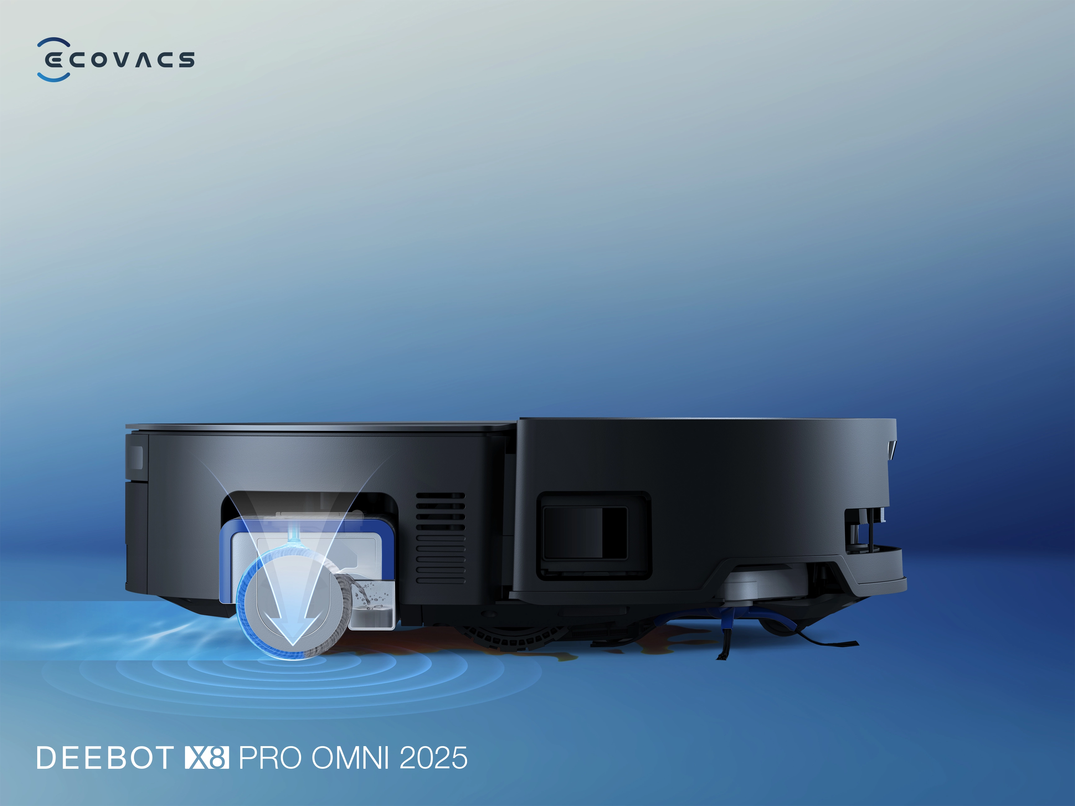 Robot hút bụi thông minh ECOVACS Deebot X8 PRO OMNI đen