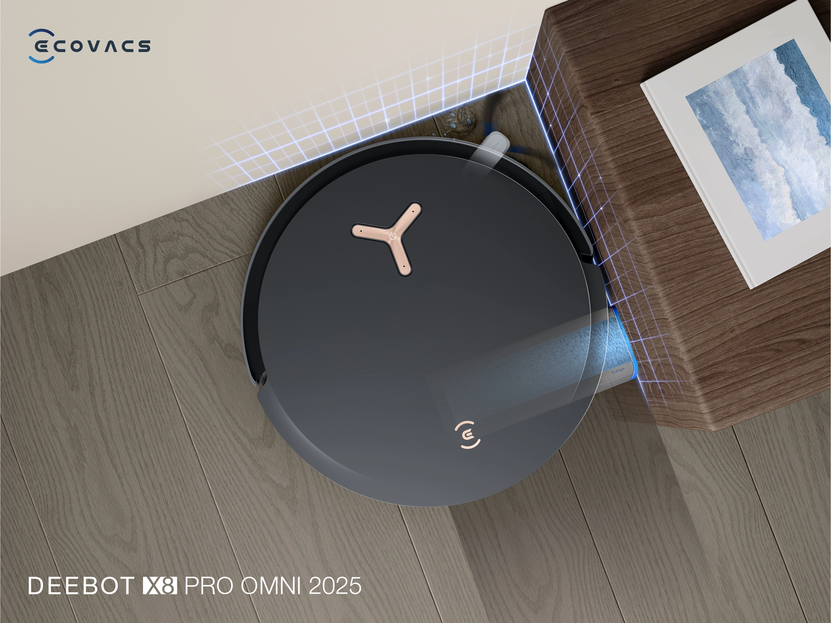 Robot hút bụi thông minh ECOVACS Deebot X8 PRO OMNI đen