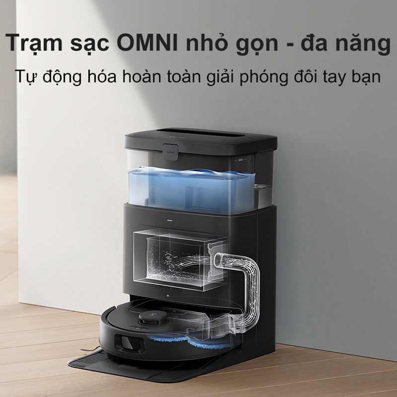 Robot hút bụi thông minh Ecovacs N30 Pro Omni đen