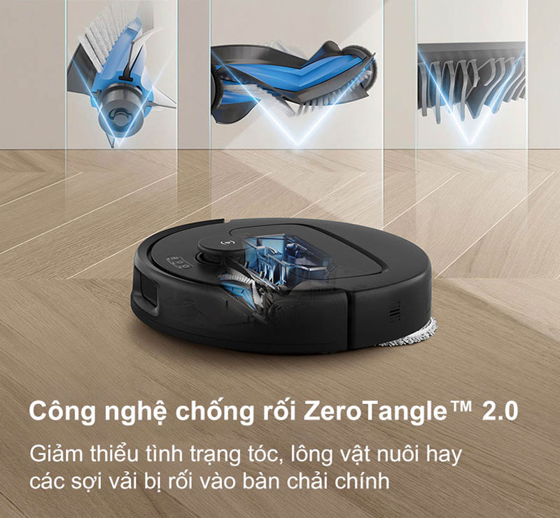 Robot hút bụi thông minh Ecovacs N30 Pro Omni đen