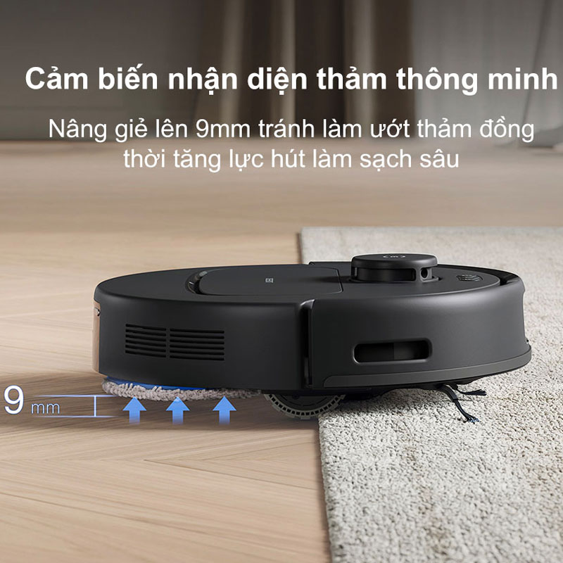 Robot hút bụi thông minh Ecovacs N30 Pro Omni đen