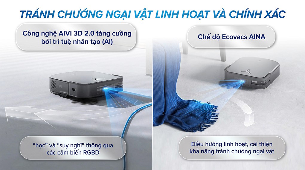 Robot hút bụi thông minh Ecovacs X2 Combo