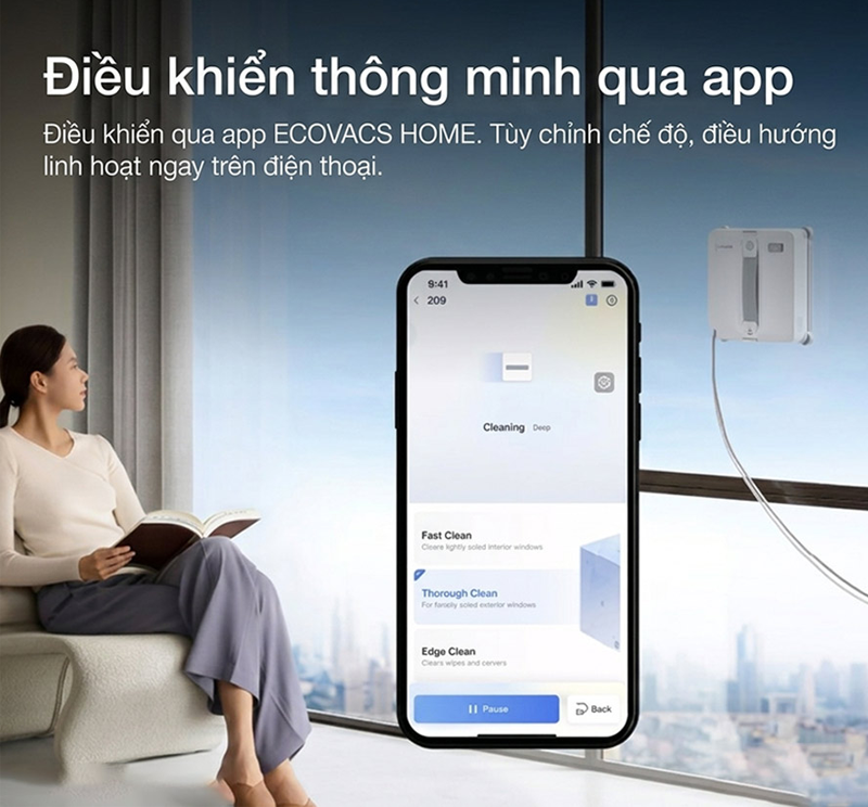 Robot lau kính Ecovacs Winbot Mini 2