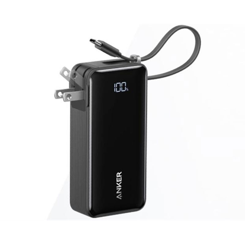 Sạc dự phòng Anker Fusion 1C 30W 10000mah (Built-In USB-C Cable) Đen (Black) B2B_A1637