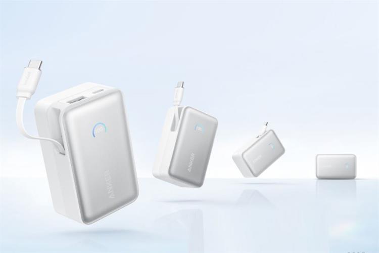 Sạc dự phòng Anker Nano 2C1A 45W 10000mah (Built-In Retractable USB-C Cable) Trắng (White) B2B_A1638