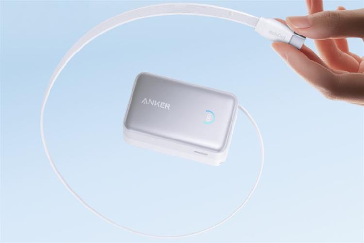 Sạc dự phòng Anker Nano 2C1A 45W 10000mah (Built-In Retractable USB-C Cable) Trắng (White) B2B_A1638