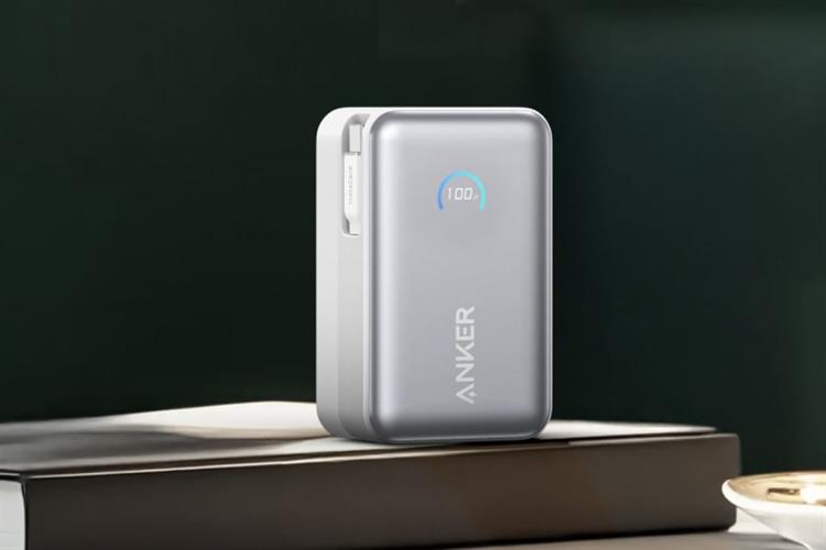 Sạc dự phòng Anker Nano 2C1A 45W 10000mah (Built-In Retractable USB-C Cable) Trắng (White) B2B_A1638