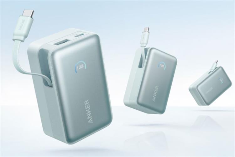 Sạc dự phòng Anker Nano 2C1A 45W 10000mah (Built-In Retractable USB-C Cable) Xanh lá (Green) B2B_A1638