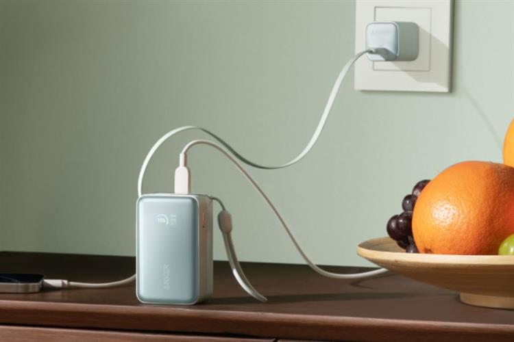 Sạc dự phòng Anker Nano 2C1A 45W 10000mah (Built-In Retractable USB-C Cable) Xanh lá (Green) B2B_A1638