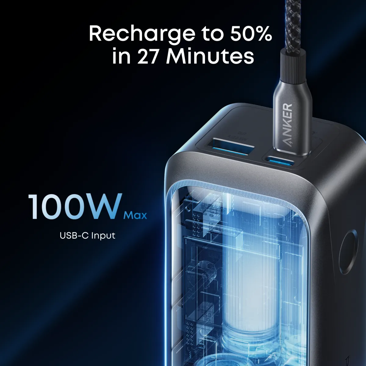 Sạc dự phòng Anker Prime 2C1A 20000mah Đen (Black) B2B_A110B