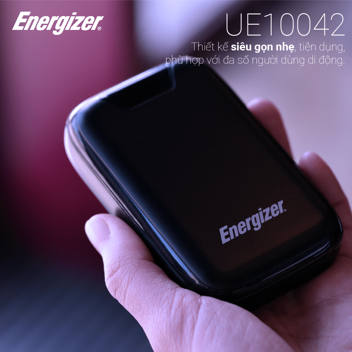 Sạc dự phòng Energizer 10.000mAh /3.7V Li-Polymer - UE10042BK Đen