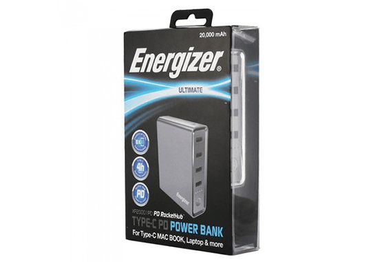 Sạc dự phòng Energizer 20,000mAh /3.7V Li-Polymer - XP20001PDGY