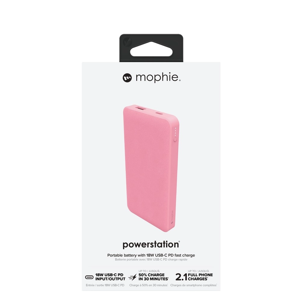 Sạc dự phòng mophie powerstation 10,000mAh PD - Pink - 401106002