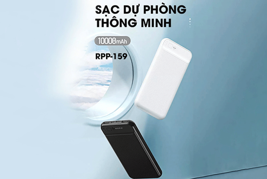 Sạc dự phòng Remax 10.000mAh RPP159 - Black - Bảo hành 30 ngày