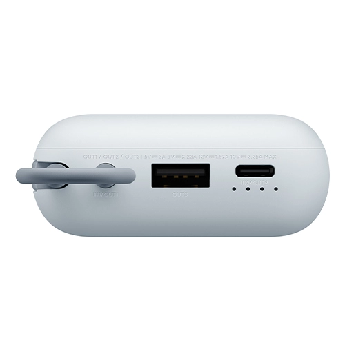 Sạc dự phòng Xiaomi Power Bank 10000mAh (Integrated Cable) Xanh GL