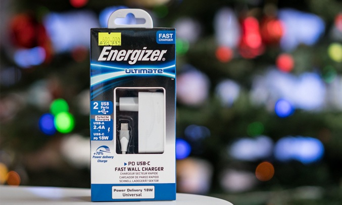 Sạc Energizer 30W PD18W 1USB-C/1USB, kèm cáp USB-C2 màu trắng - AC11PFEUUCC3 (New)