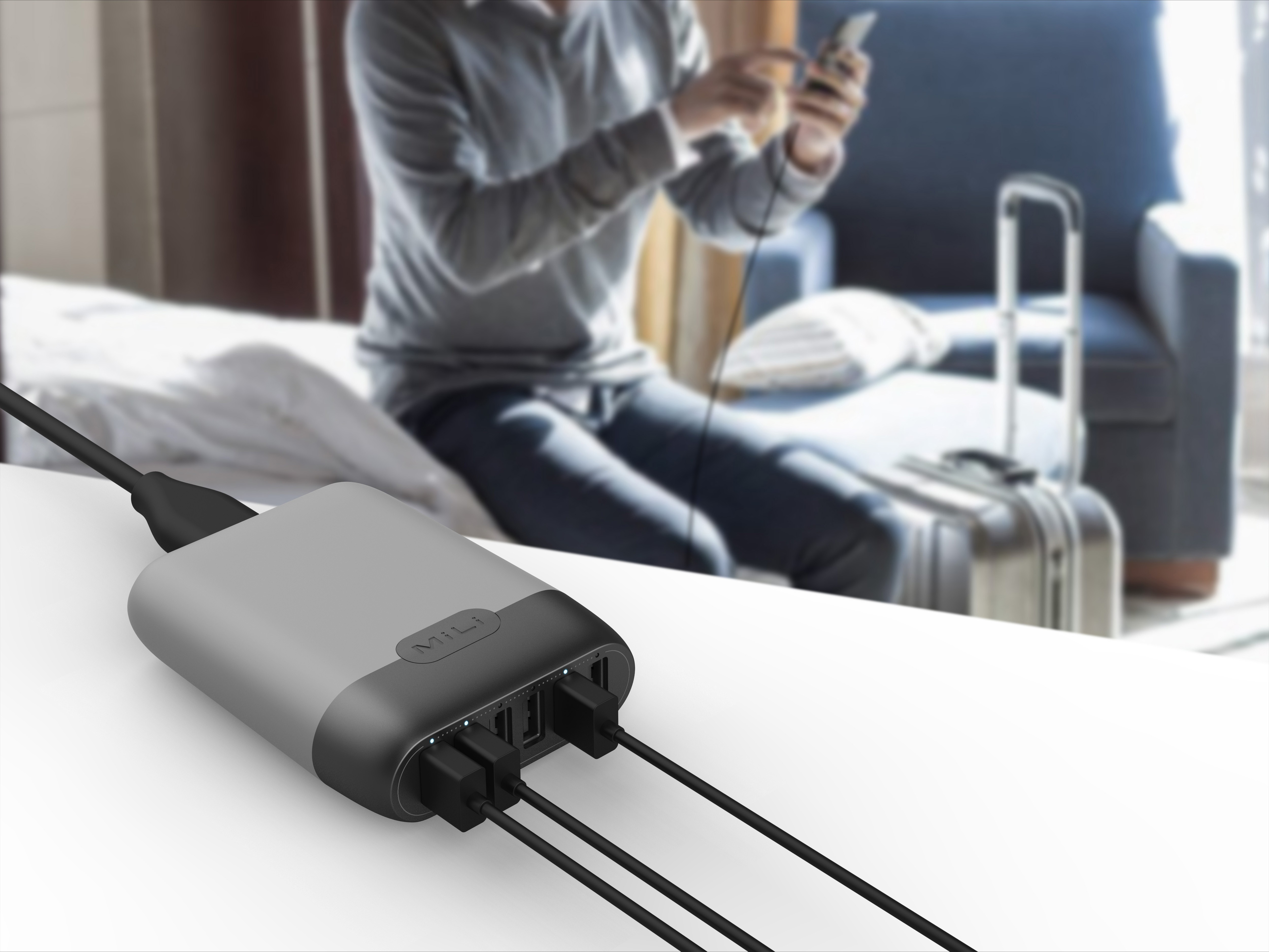 Sạc MiLi 6 cổng 60W (PD 30W) Station III - HC-H60-CGY
