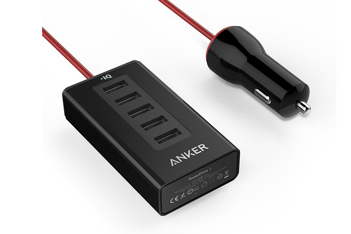 Sạc ô tô Anker 5 cổng, 50w - [PowerDrive 5, 50w] - A2311