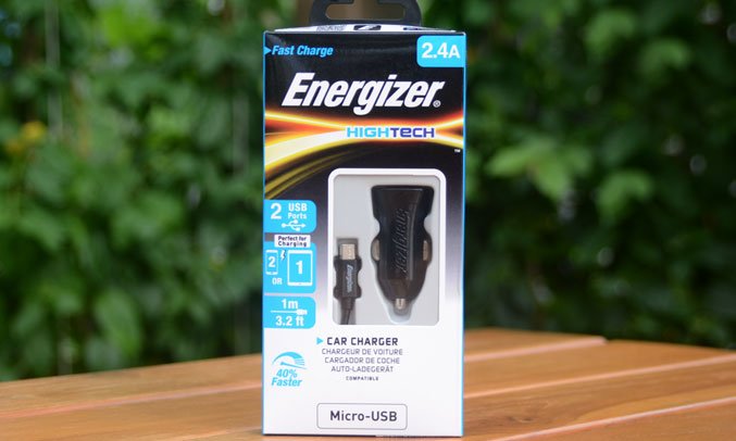 Sạc ô-tô Energizer 2.4A 2USB màu đen kèm cáp MicroUSB - DCA2BHMC3