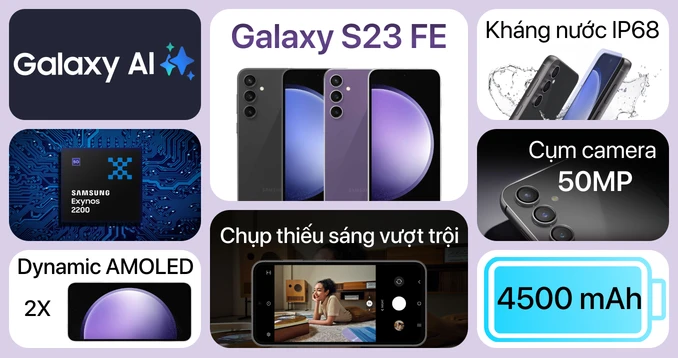 Samsung Galaxy S23 FE 5G (8+128G) S711B Tím