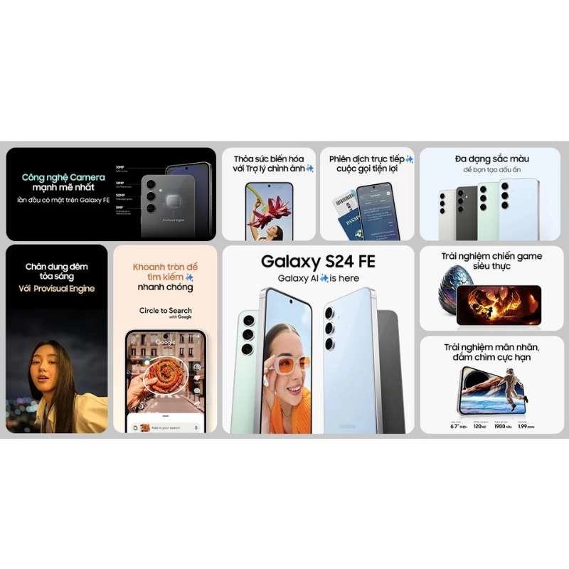 Samsung Galaxy S24 FE 5G (8+128G) S721B Xanh Biển DM