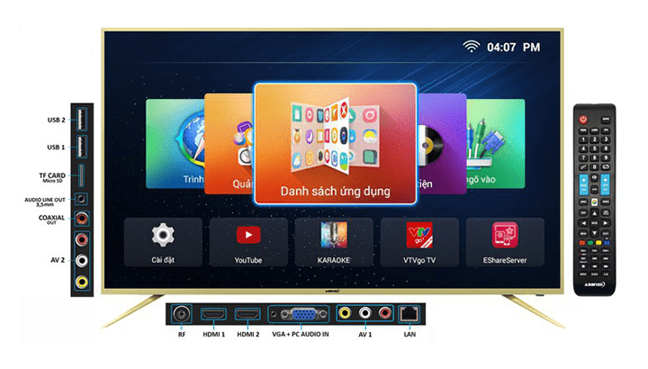 Smart Tivi 4K 55 inch Asanzo 55UV8 Android TV