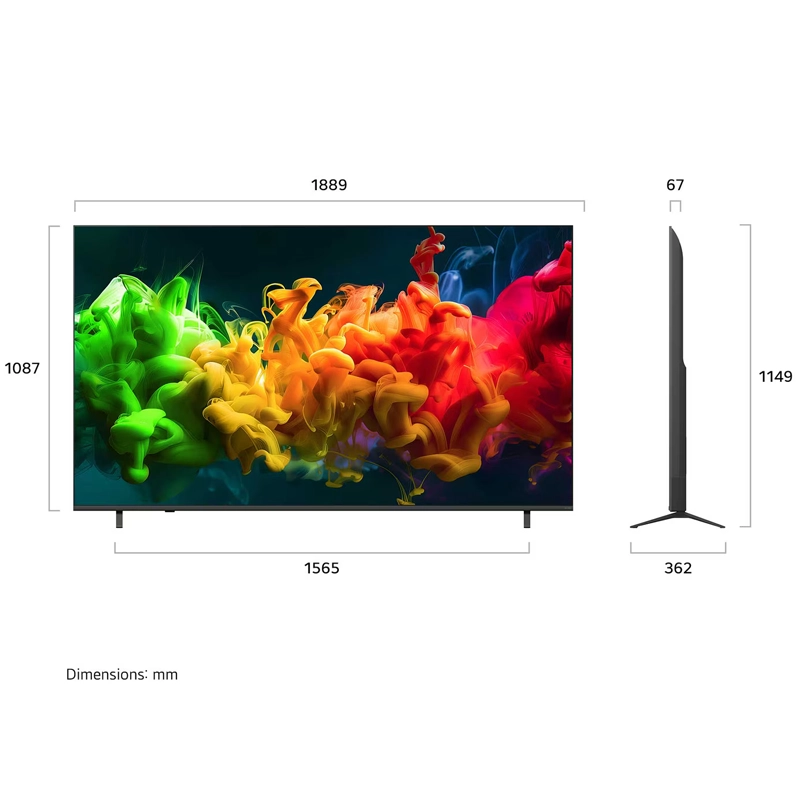 TV QNED 4K LG AI 75 inch 75QNED80BSA