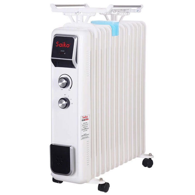 Sưởi dầu 13 thanh Saiko OR-7213T (Có giá phơi quần áo)
