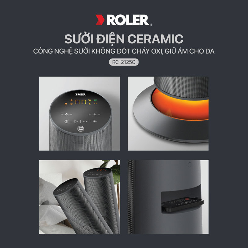 Sưởi điện Ceramic Roler RC - 2125C