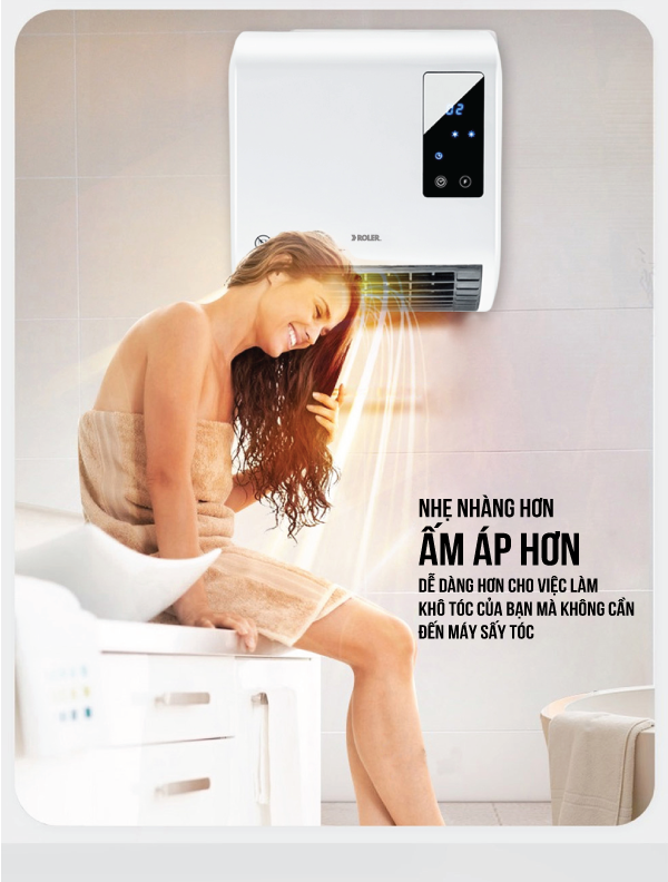 Sưởi phòng tắm đa năng Roler RL - 2114A (2000W, Điều khiển từ xa)