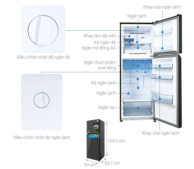 Tủ lạnh Panasonic Inverter 306L NR-TV341VGMV
