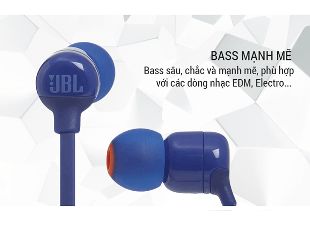Tai nghe nhét tai Bluetooth JBL T110BT Đen (Có Micro)
