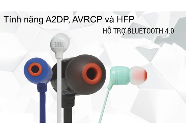 Tai nghe nhét tai Bluetooth JBL T110BT Đen (Có Micro)
