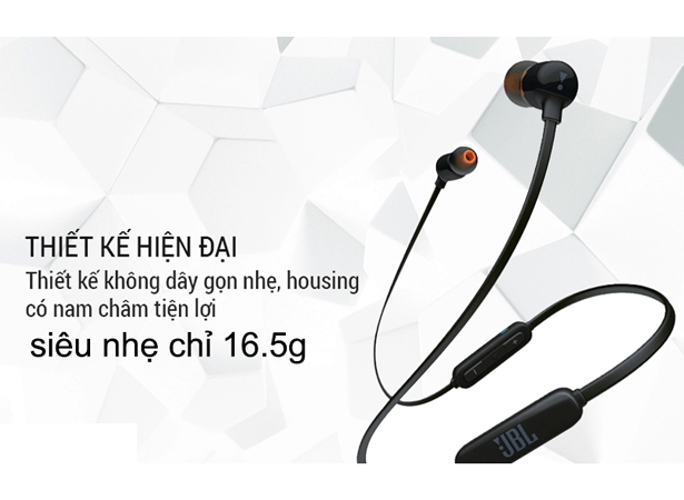 Tai nghe nhét tai Bluetooth JBL T110BT Đen (Có Micro)