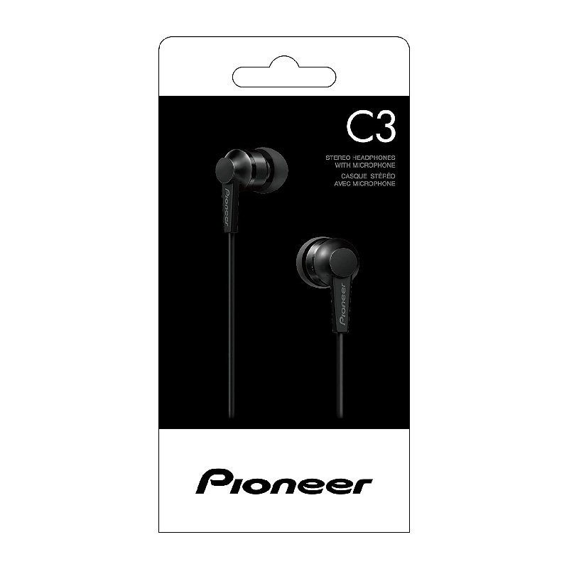 Tai nghe nhét tai có mic Pioneer SE-C3T(B)CU Đen