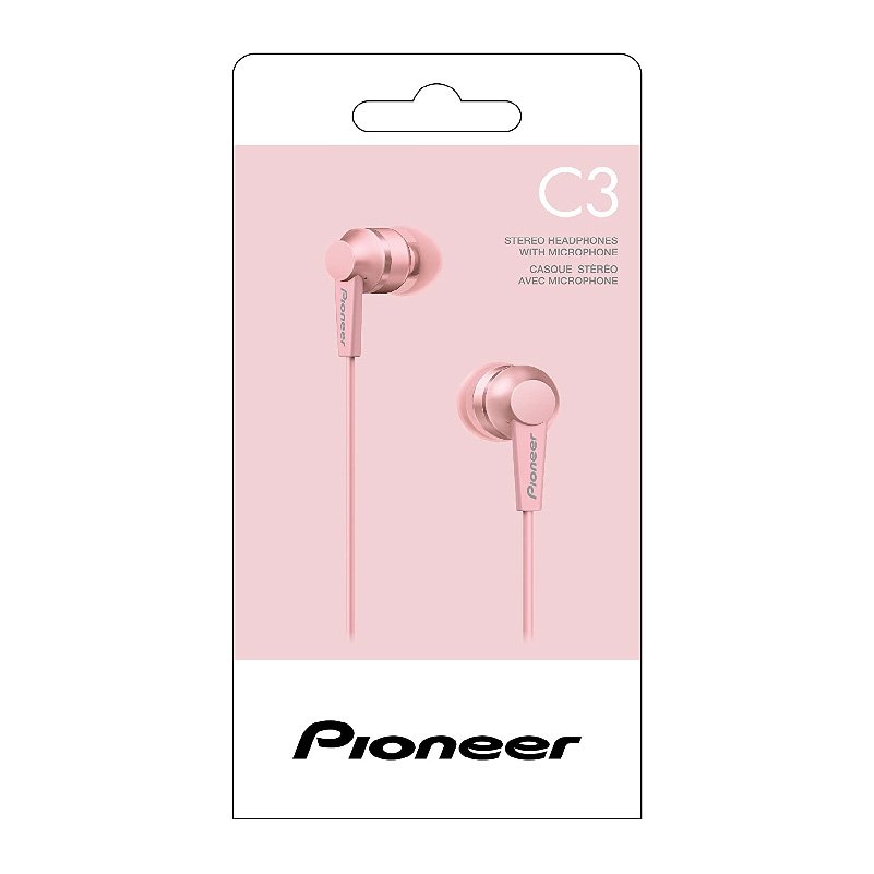 Tai nghe nhét tai có mic Pioneer SE-C3T(P)CU Hồng